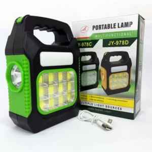 portable flashlight jy 978d led+12cob, power bank, led spotlight.