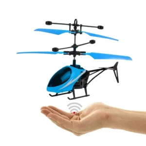hand induction control flying helicopter toy with infrared sensor, usb charger and flashing light for kids (without remote) 