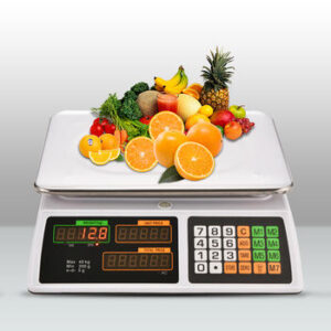 digital electronic weight scale 40kg/2g, digital commercial electronic scale with led display, for retail outlet store, kitchen,white